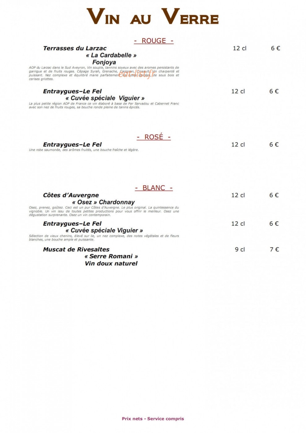 Hôtel la Rivière — carte page 2