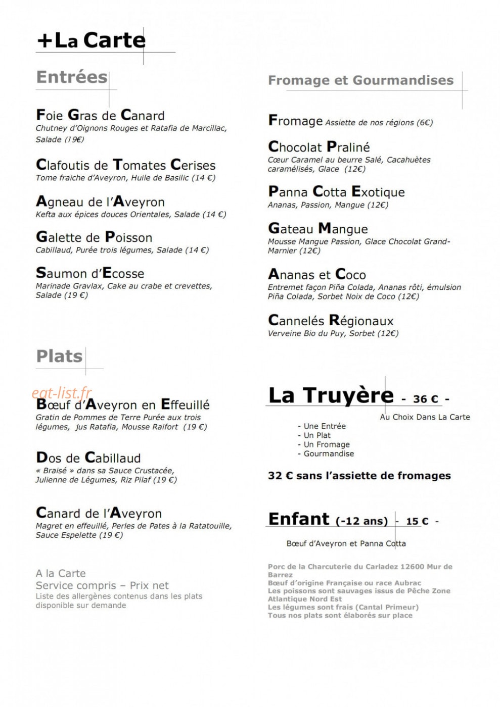 Hôtel la Rivière — carte page 1