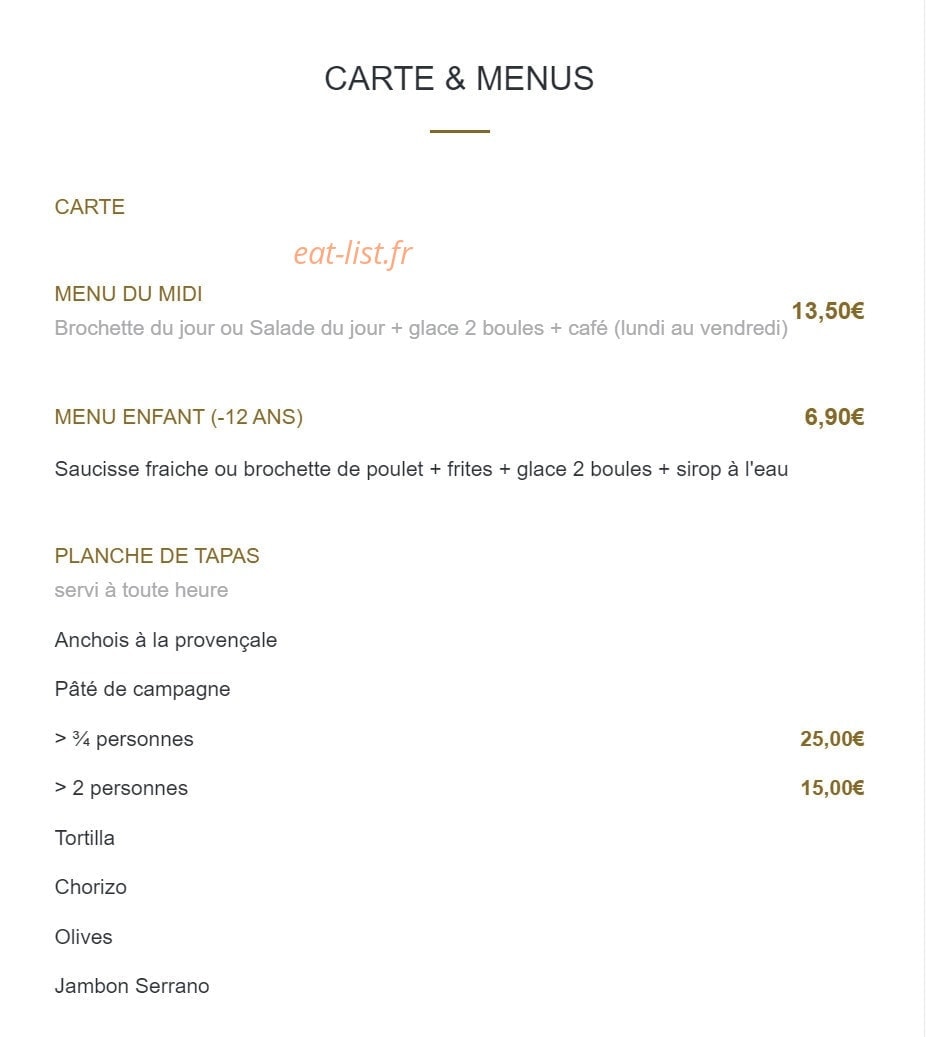 Le Petit Lézard — carte page 1