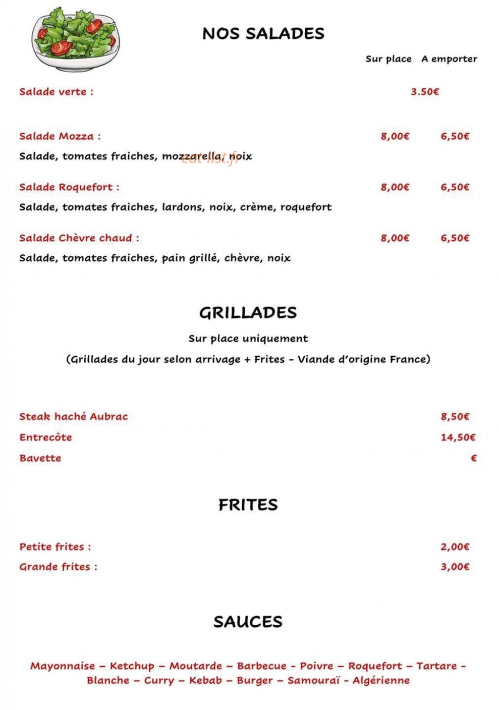 Pizzeria P'tit Creux — carte page 4
