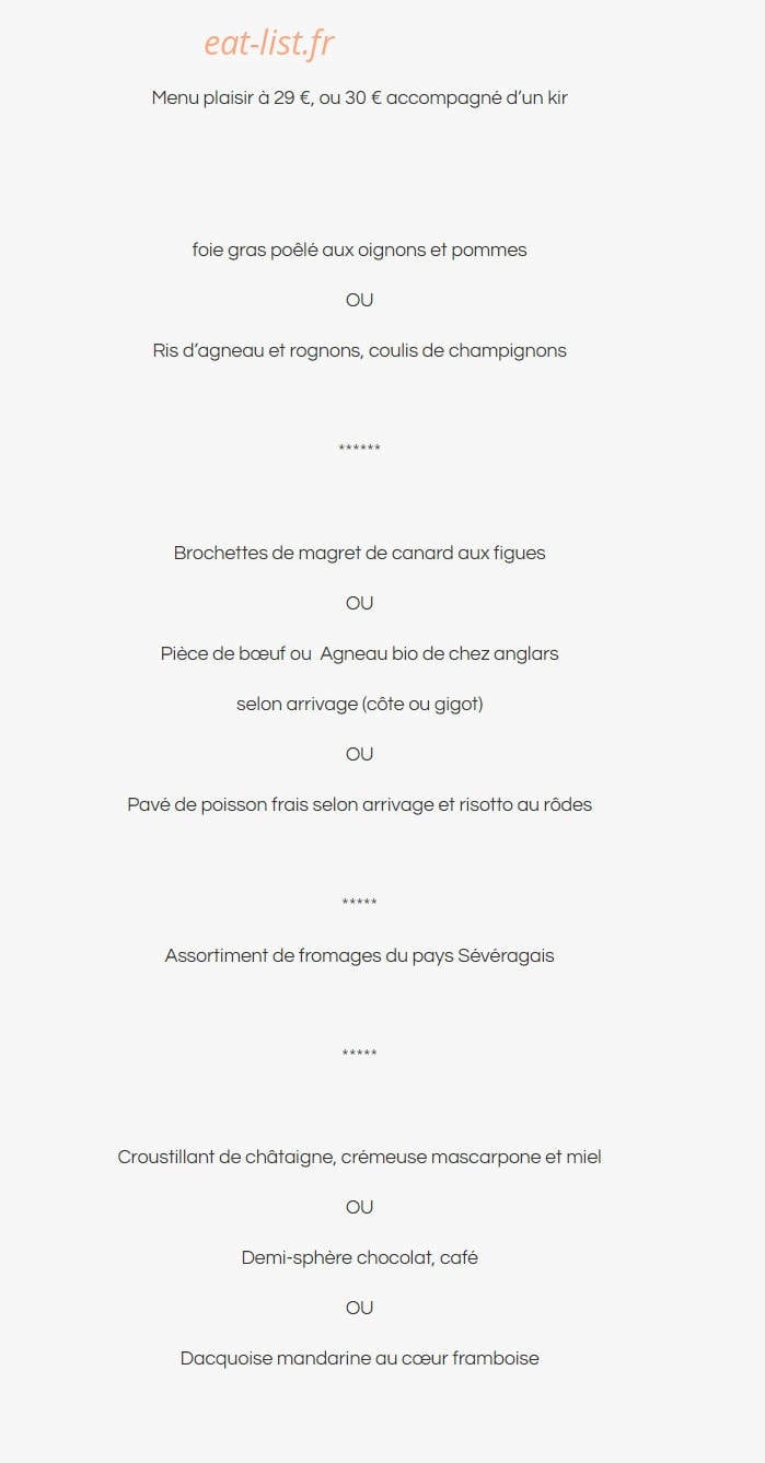 L'Atelier du Goût — carte page 7