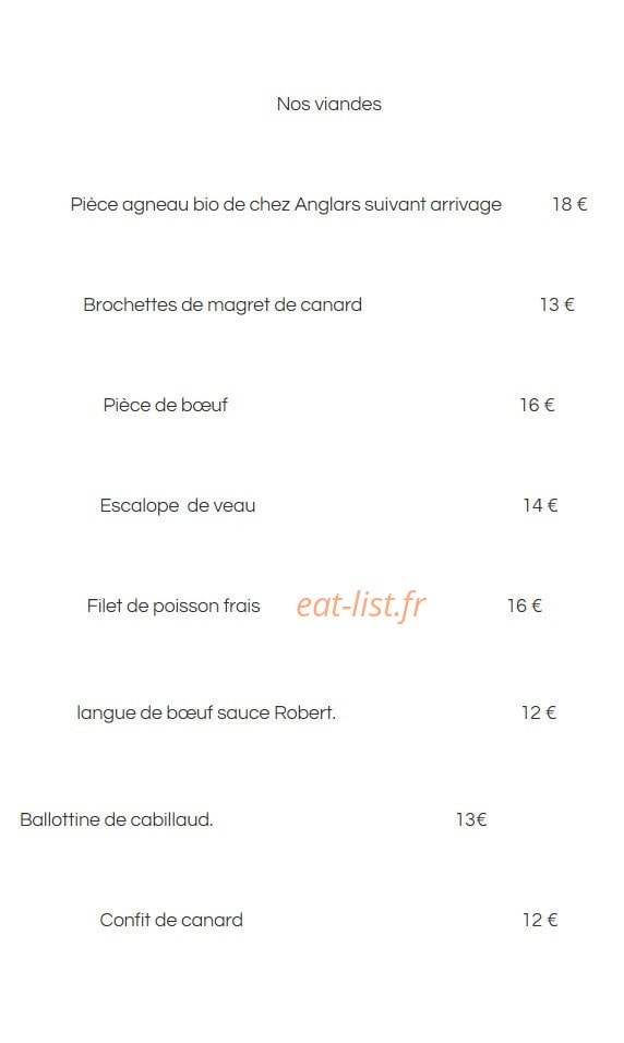L'Atelier du Goût — carte page 3