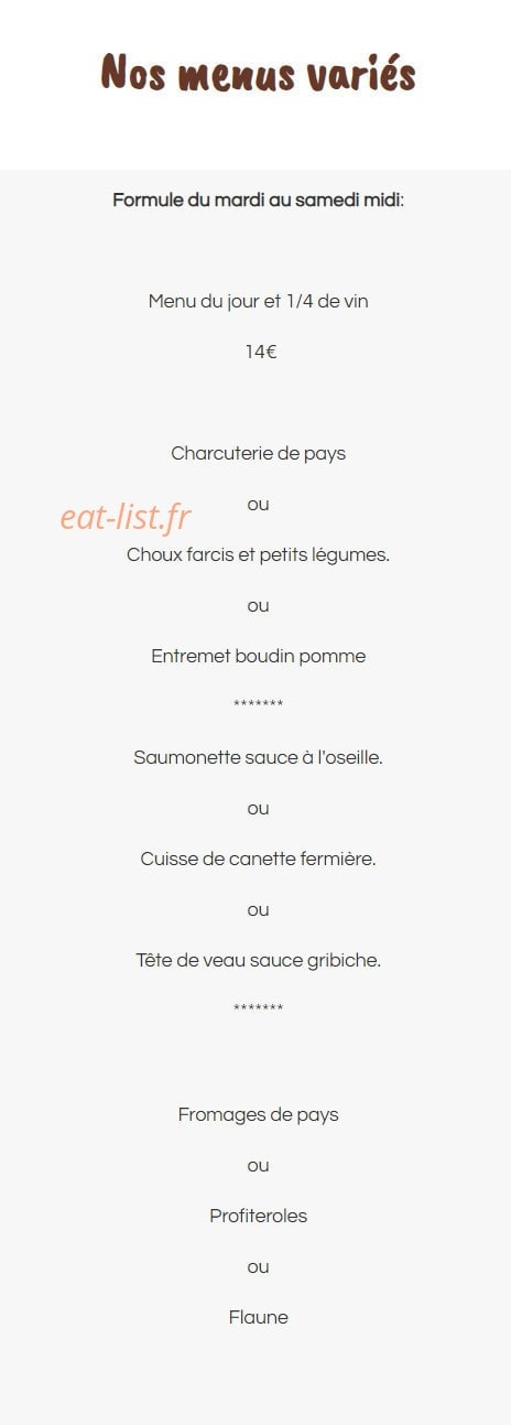 L'Atelier du Goût — carte page 5