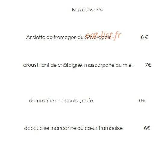 L'Atelier du Goût — carte page 4