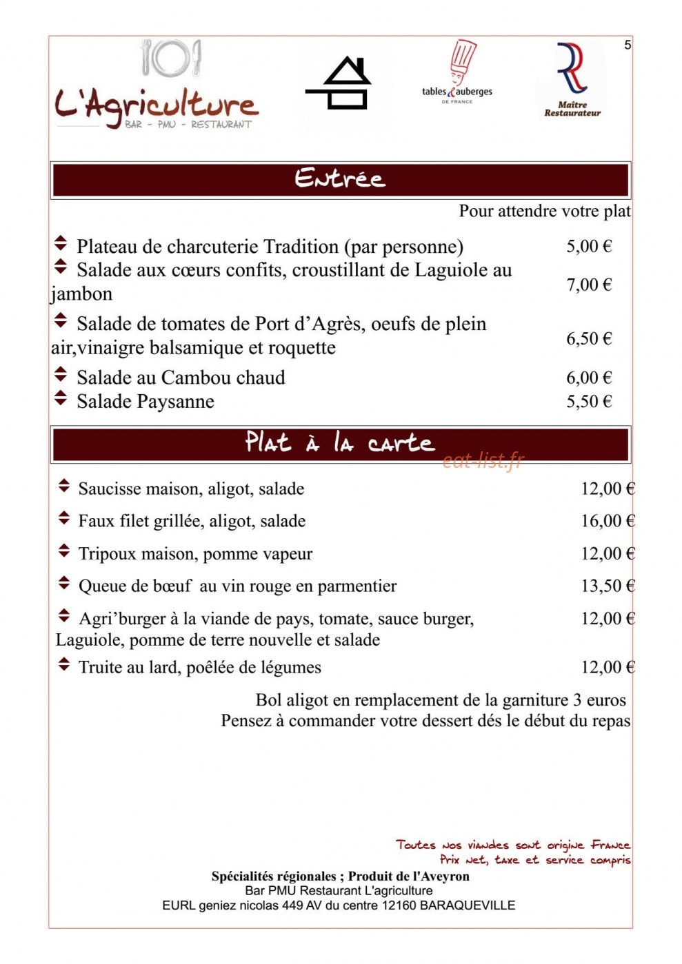 L'agriculture — carte page 6