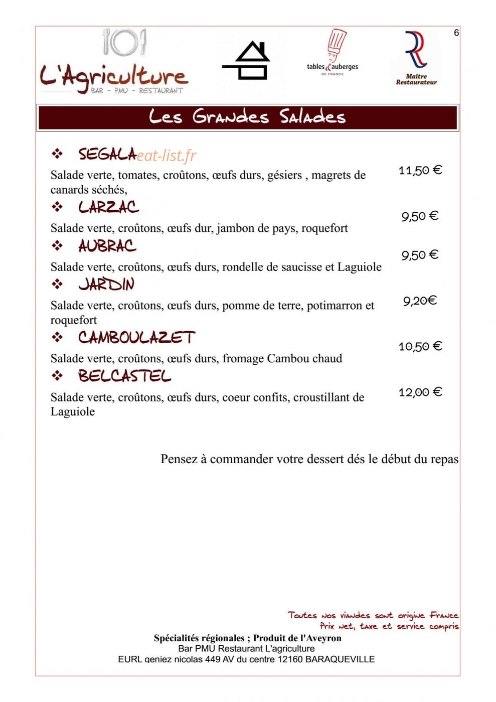 L'agriculture — carte page 5