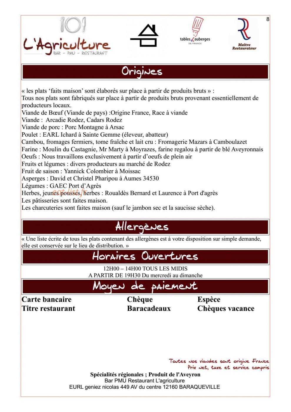 L'agriculture — carte page 3