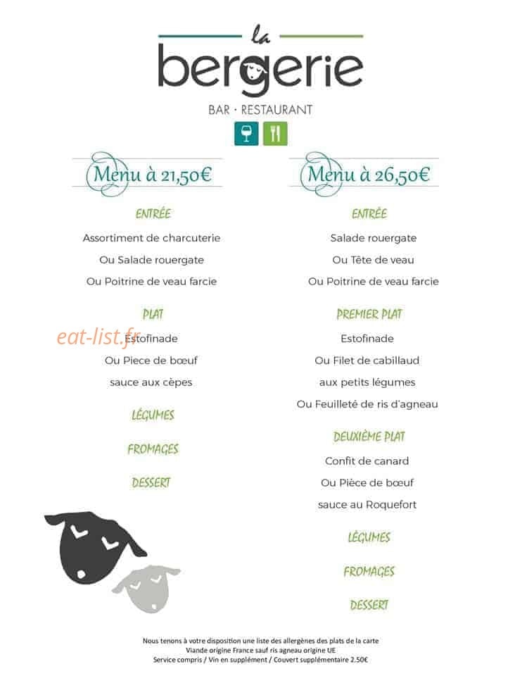 La Bergerie — carte page 1