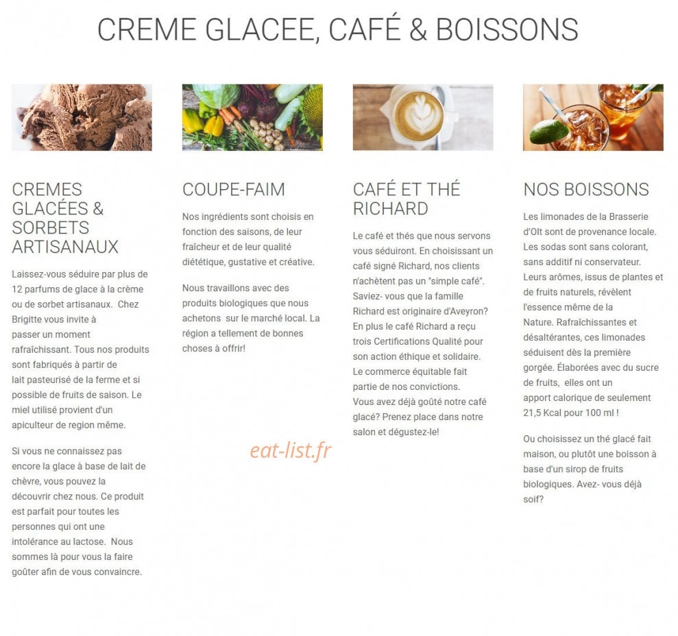 Chez Brigitte — carte page 1