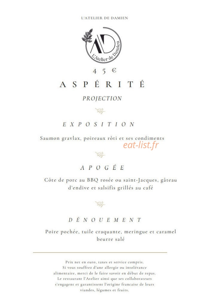 L'Atelier — carte page 3
