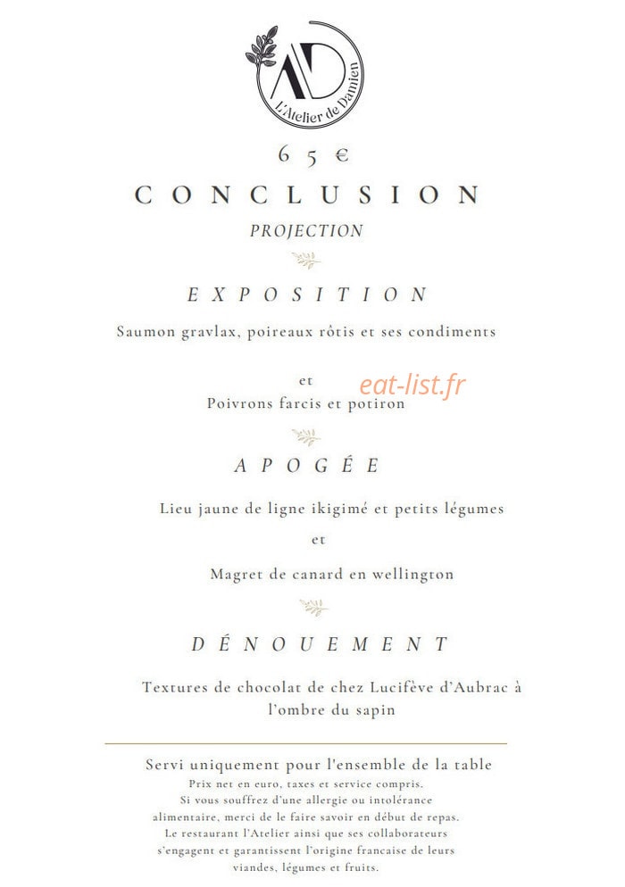 L'Atelier — carte page 2