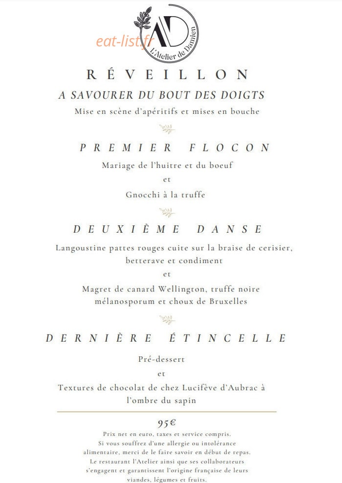 L'Atelier — carte page 1