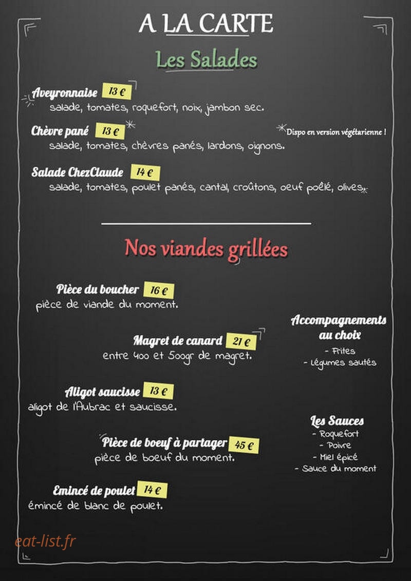 Rotisserie ChezClaude — carte page 4