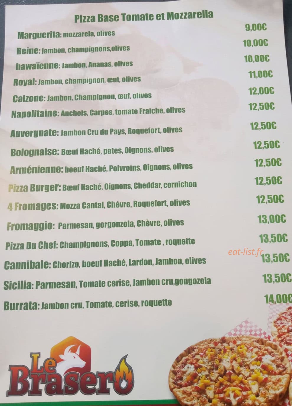Le Brasero — carte page 1