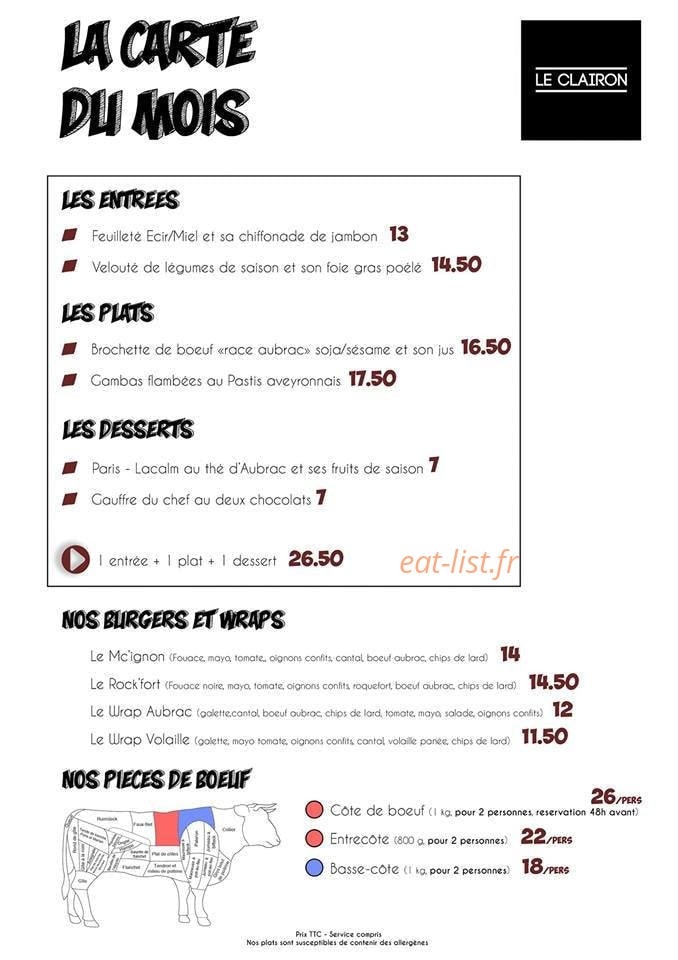 Le Clairon — carte page 1