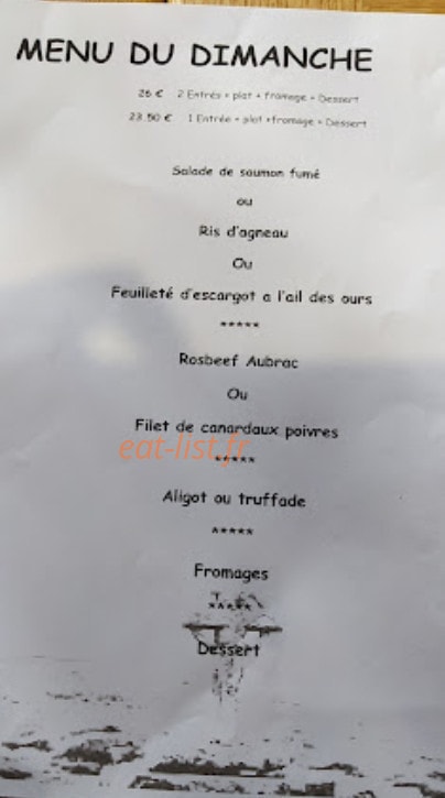 Chez Colette — carte page 1