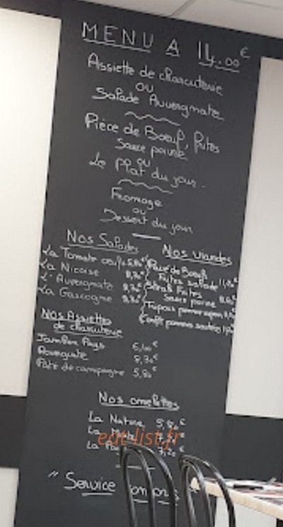 Café Francais — carte page 1