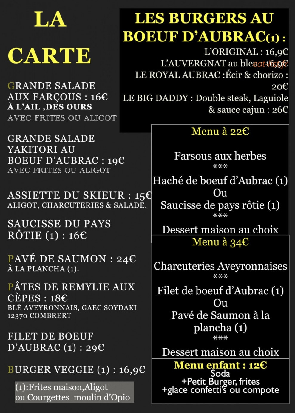 La terrasse de l'Aubrac — carte page 1