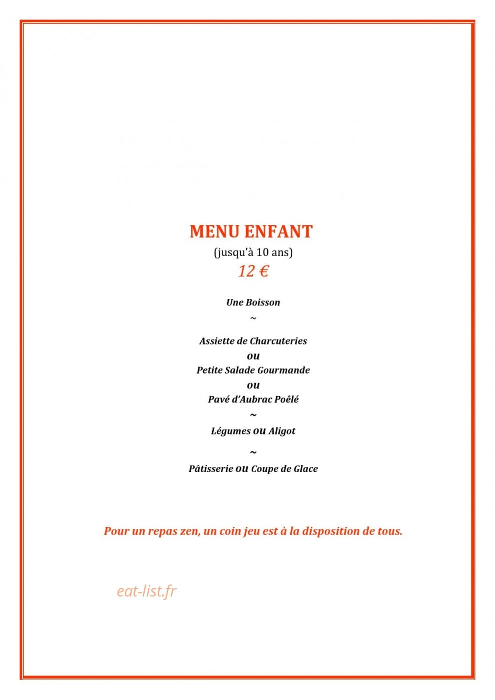 Le Relais de Laguiole — carte page 8