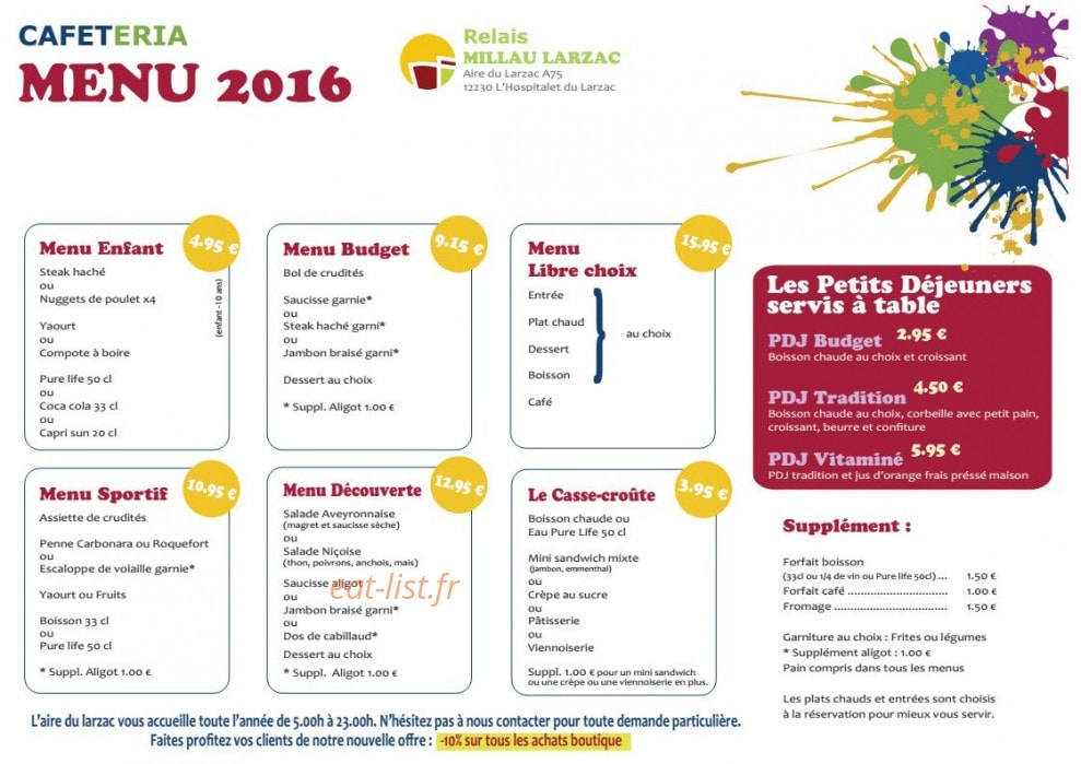 Relais Millau Larzac — carte page 5