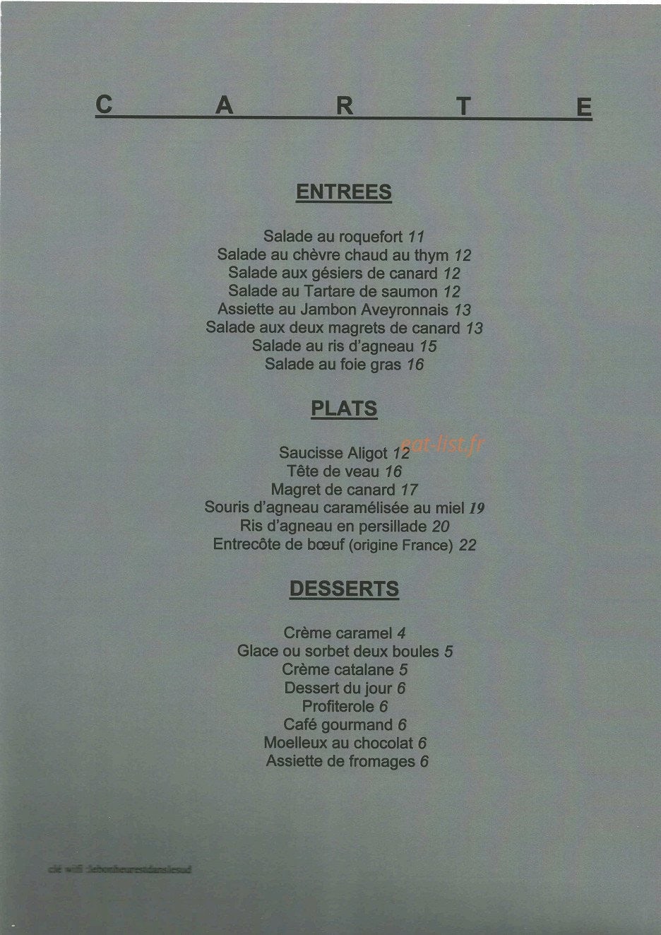 Le Bonheur est dans le Sud — carte page 1