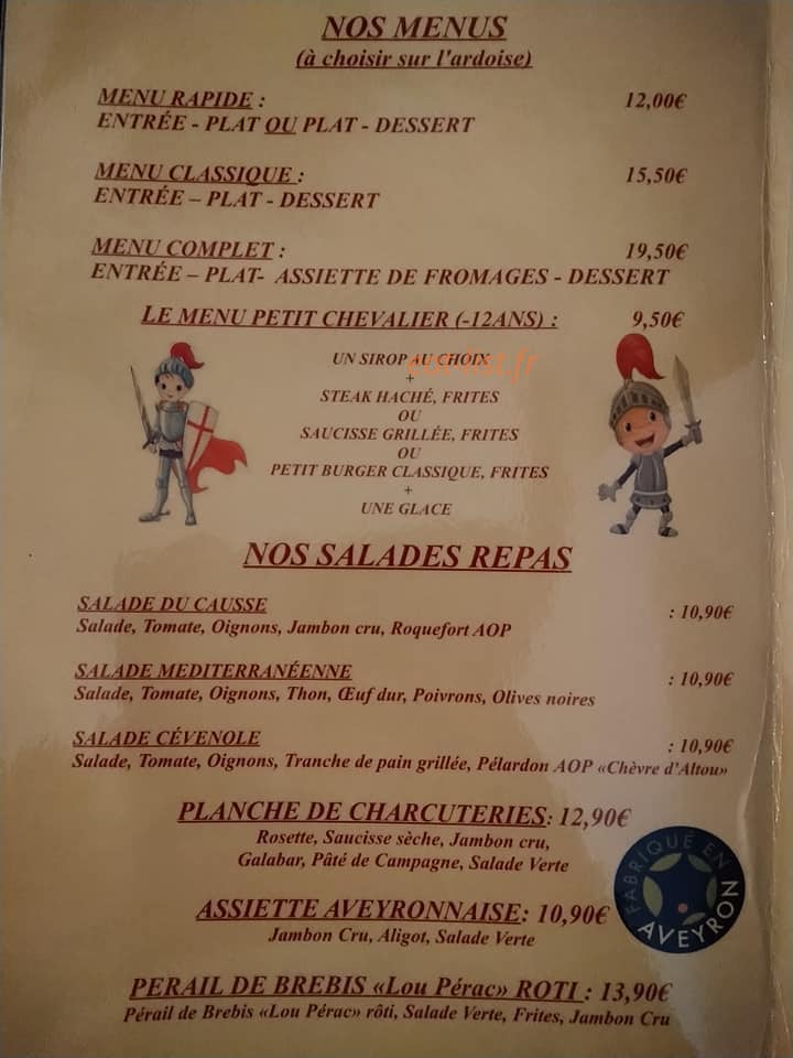 Auberge Des Remparts — carte page 3