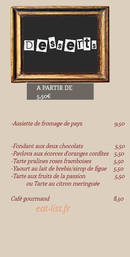 L'Auberge du chat perché — carte page 3