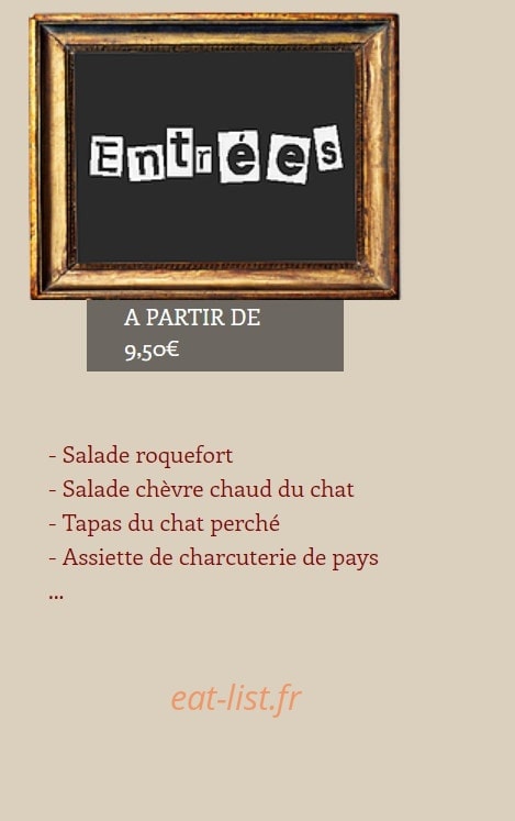 L Auberge Du Chat Perche A La Couvertoirade Menu Et Photos