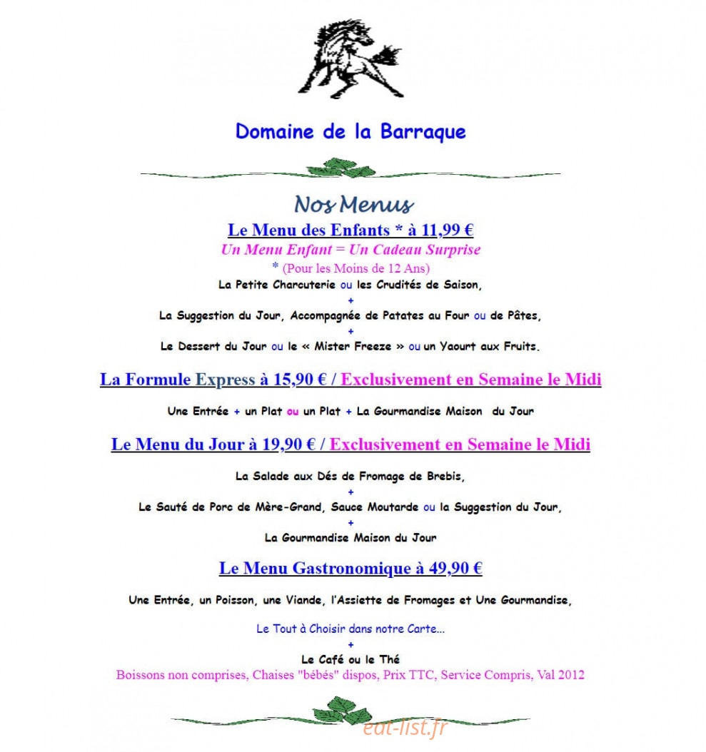 Domaine de la Barraque — carte page 2