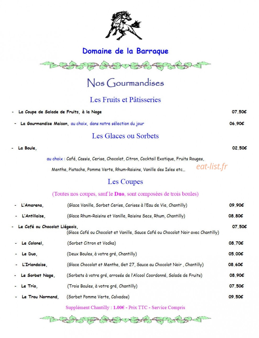 Domaine de la Barraque — carte page 7