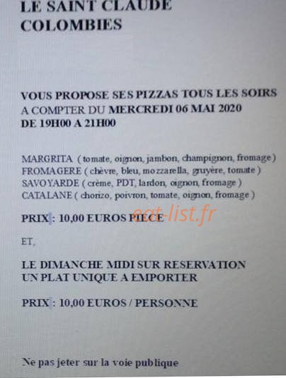 Le Saint Claude — carte page 1