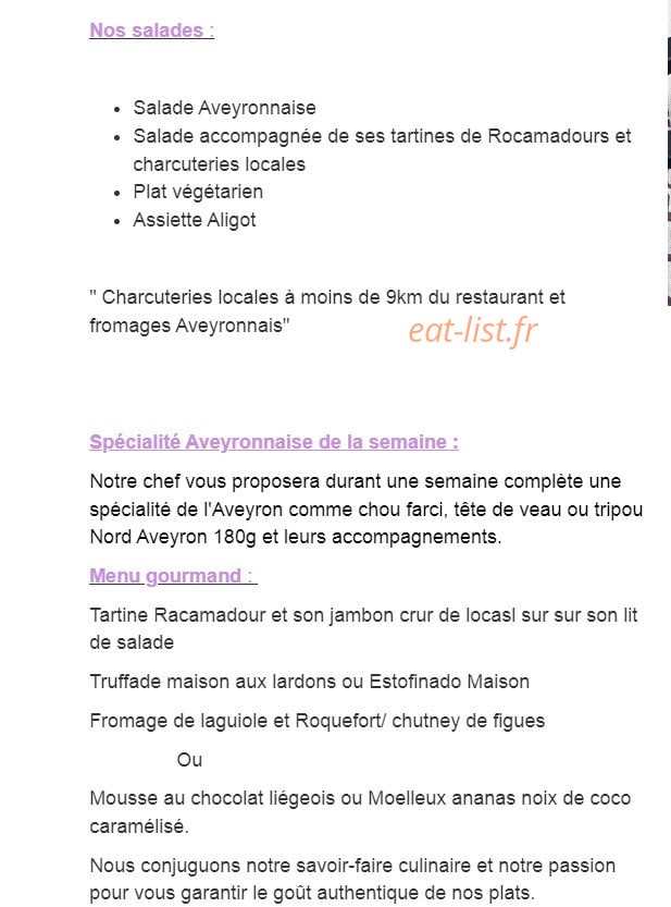 Restaurant de la Tour by Le Tradi 12 — carte page 1