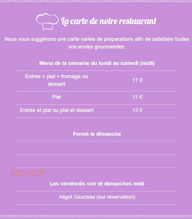 Restaurant de la Tour by Le Tradi 12 — carte page 2
