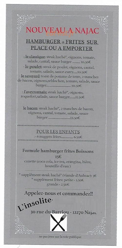 L'insolite — carte page 1