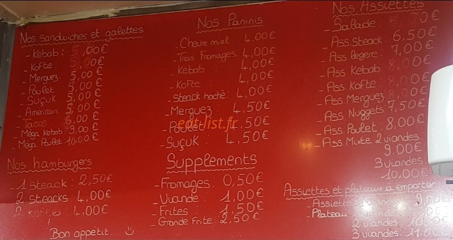 Pause sandwich — carte page 1