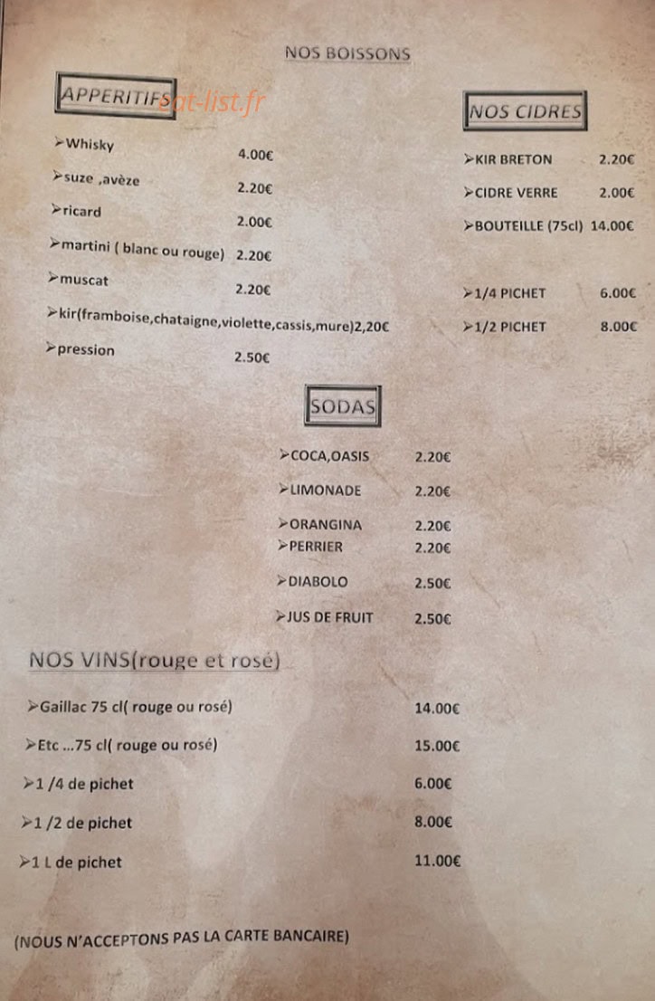 Crêperie de laroque — carte page 4