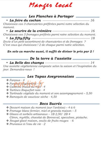 Le Barbeau — carte page 1