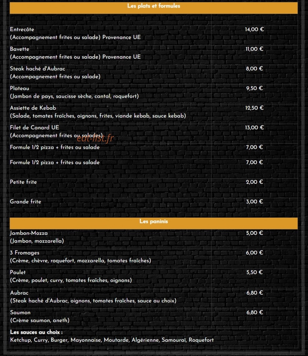 Bistrot du Pont — carte page 3