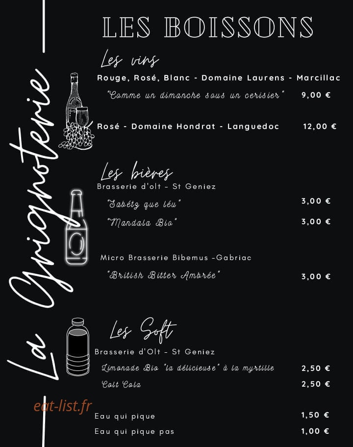 La Grignoterie — carte page 2
