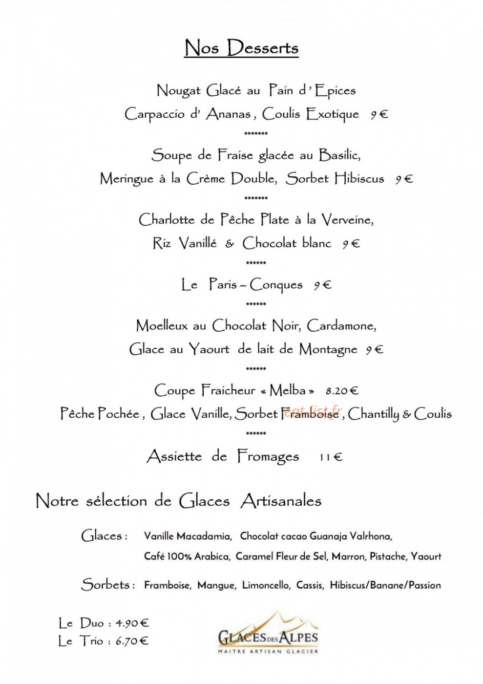Hotel Sainte Foy — carte page 5