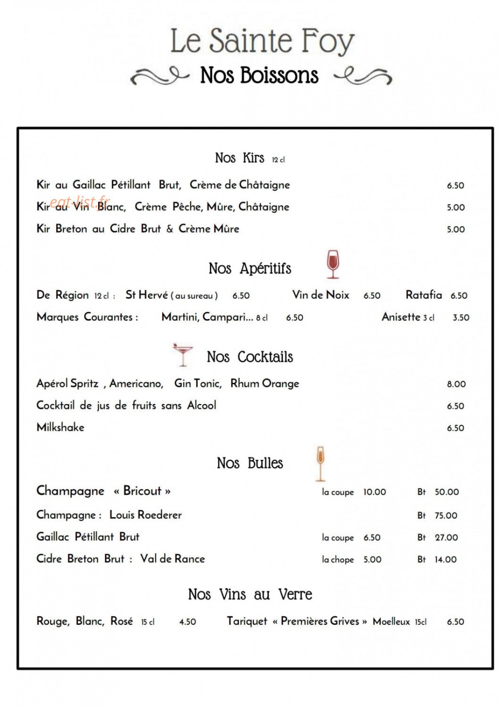 Hotel Sainte Foy — carte page 6