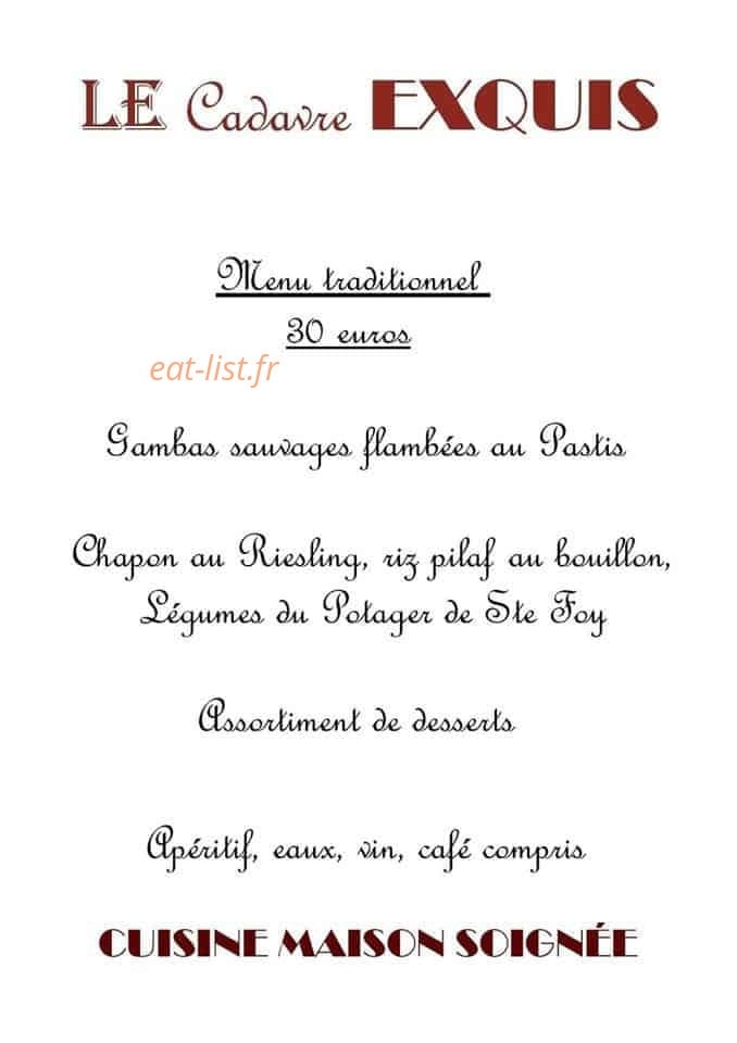 Le Cadavre Exquis — carte page 2