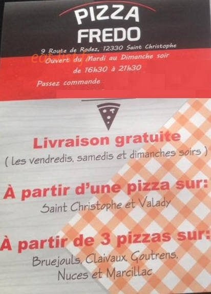 Pizza Fredo — carte page 3