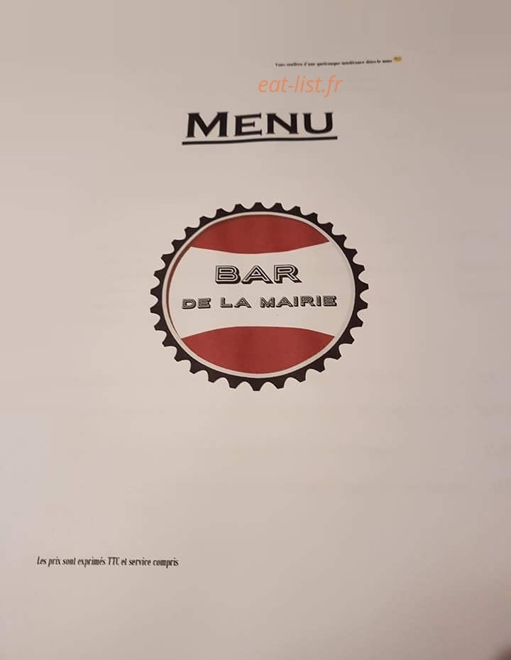 Bar de la Mairie — carte page 1