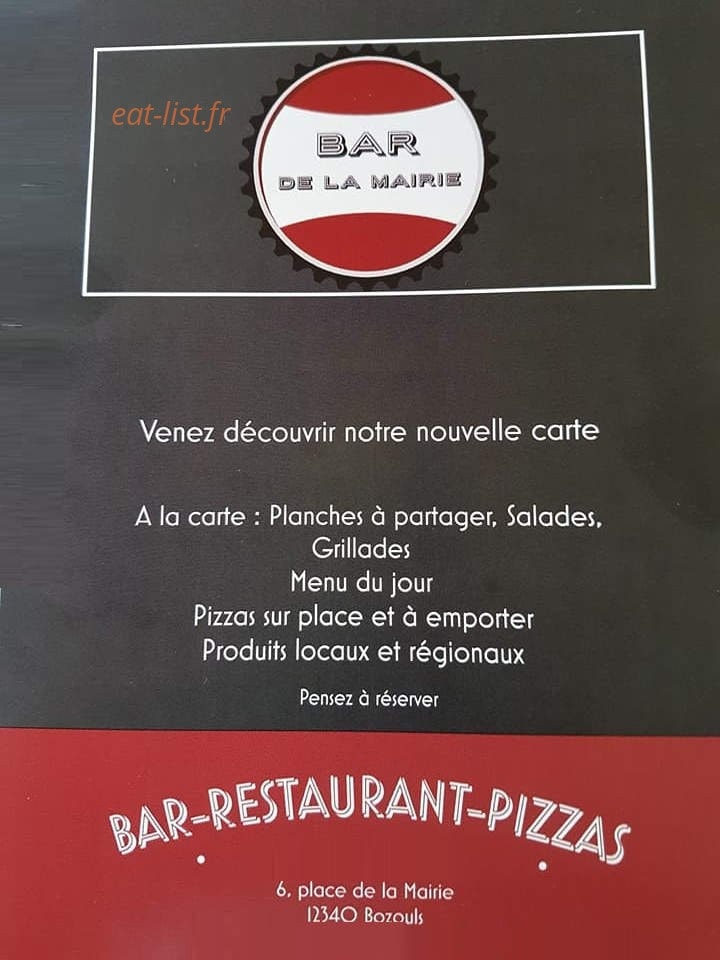 Bar de la Mairie — carte page 7