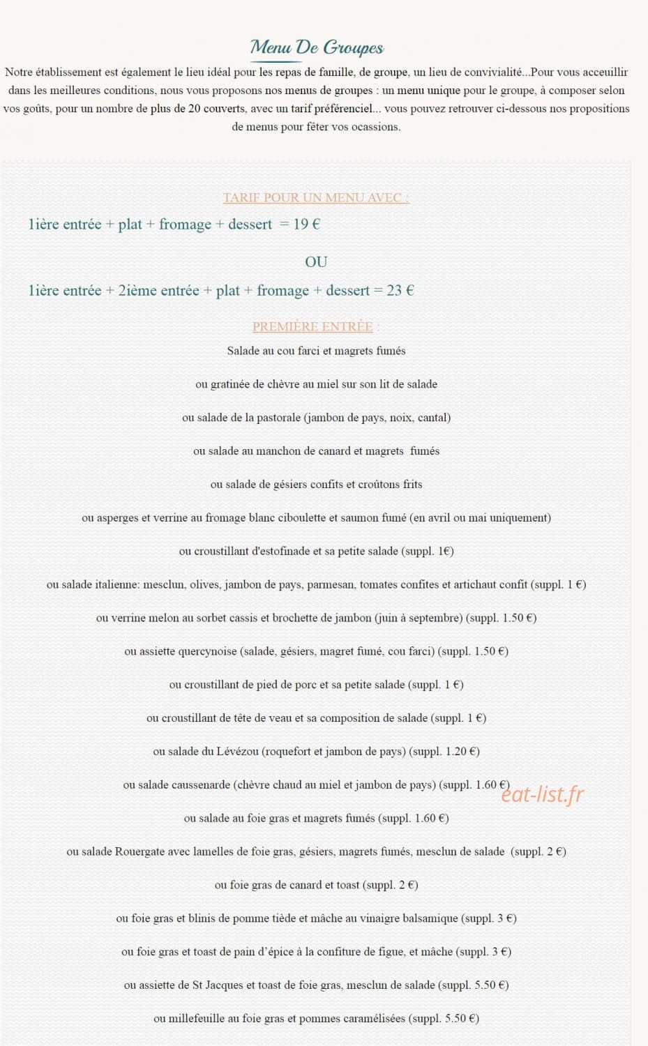 La Pastorale — carte page 13