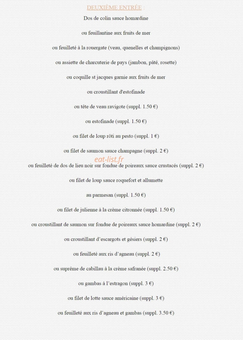 La Pastorale — carte page 14