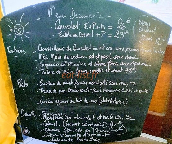 Les mets d'olivia — carte page 1