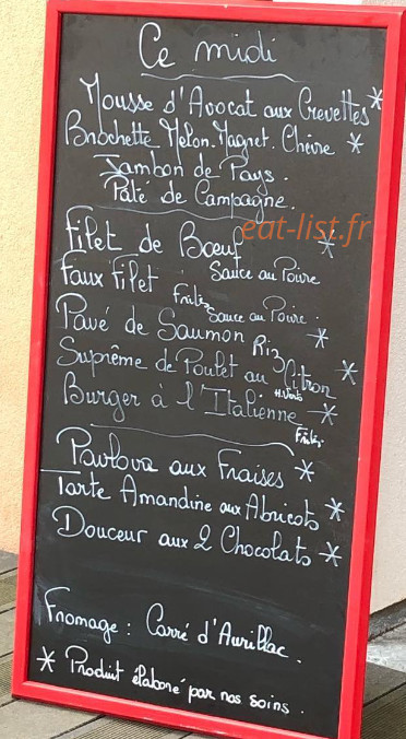 Carte et menu de L'Auberge du Marronnier à Belmont sur Rance — L'ardoise