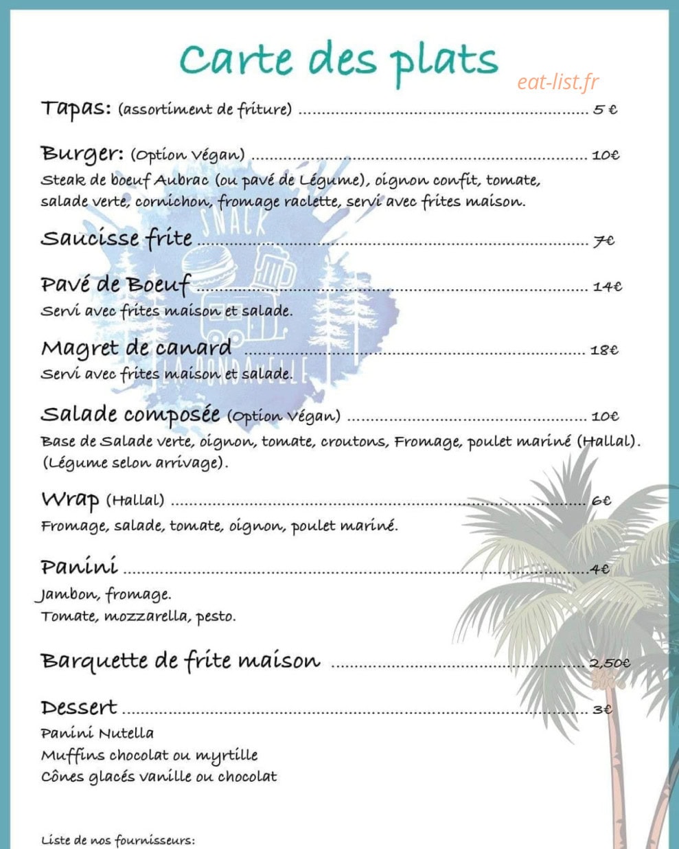 La Rondavelle — carte page 1
